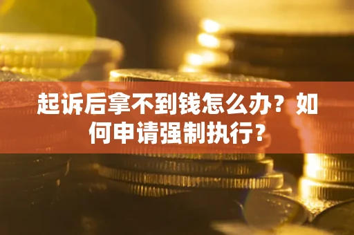济南起诉后拿不到钱怎么办？如何申请强制执行？