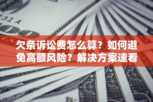 济南欠条诉讼费怎么算？如何避免高额风险？解决方案速看！