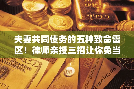 济南夫妻共同债务的五种致命雷区！律师亲授三招让你免当替罪羊